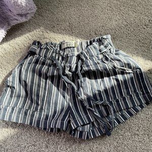 Harmony + Havoc Womens Shorts, Size 0, Grey-ish Blue Striped